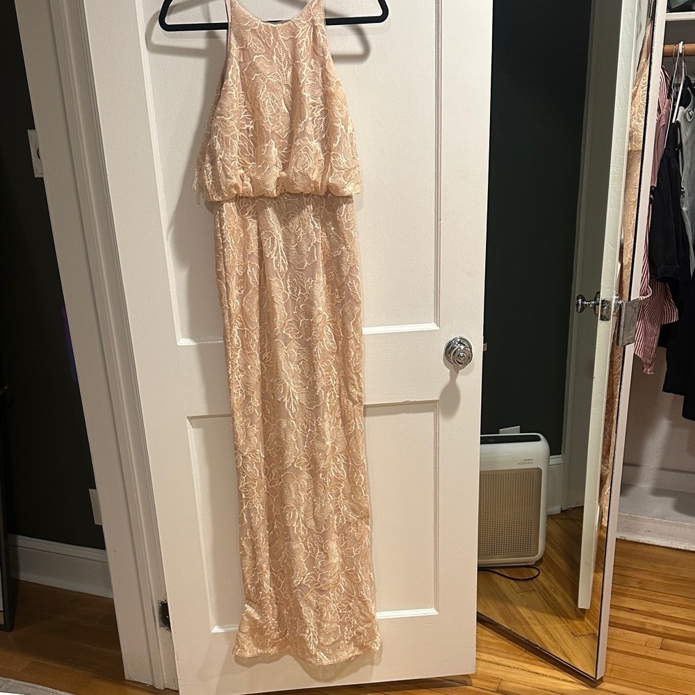 Adrianna Papell Cream Lace Wedding Dress